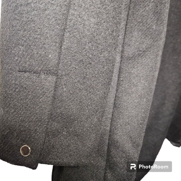 Vera Moda Wool Blend Black Mock Neck Belted Coat Sz M - Picture 4 of 14